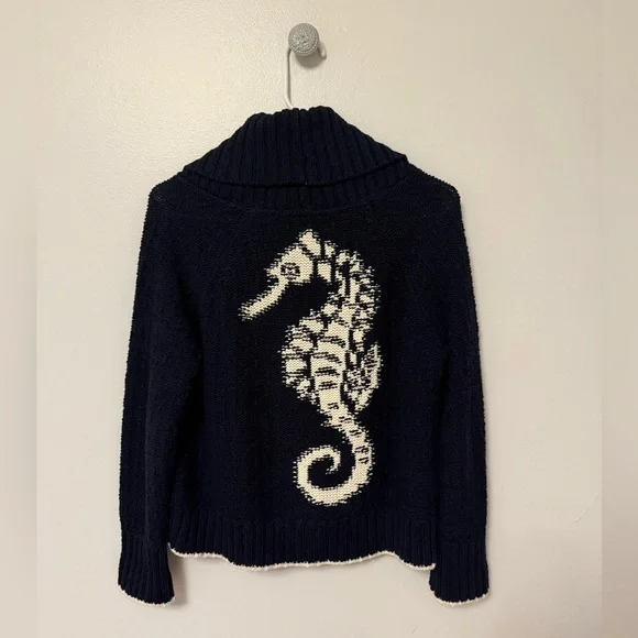 Anthropologie Maeve Seahorse Cardigan Sweater XXS. Great Condition. - Picture 4 of 6
